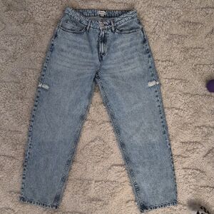 SIDE SLIT Women's Light Blue Jeans